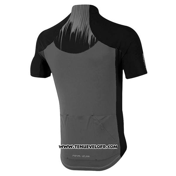 2017 Maillot Ciclismo Pearl Izumi Noir et Gris Manches Courtes et Cuissard